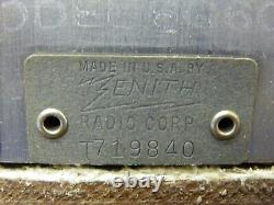 Vintage 1940's Zenith 6G601MH Wavemagnet Broadcast Receiver S/N T719840 USED