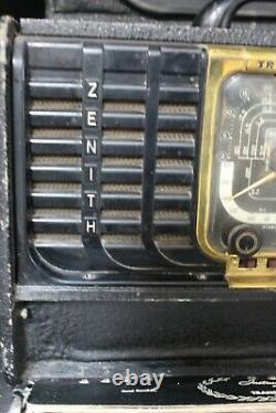 Vintage 1940s Zenith Trans Oceanic 8g005tz1 Magnet Cabinet Map Radio Ham WORKS
