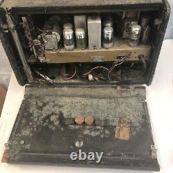 Vintage 1946 ZENITH TRANS-OCEANIC Tube Radio! #8-G-005YT Parts Only