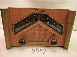Vintage 1946 Zenith Consoltone Boomerang Tube Radio 6D029G Working Sound