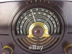 Vintage 1948 Zenith AM-FM Tone Reflector Radio Model 7H820UZ RESTORED