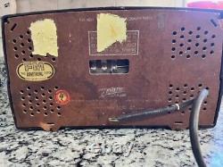 Vintage 1948 Zenith FM 7H820 Long Distance Tube Radio Works