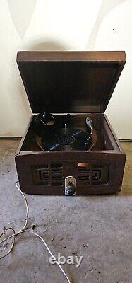 Vintage 1949 Vintage Zenith 5R086 Tube Radio Record Player Turntable Works