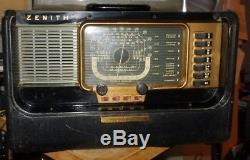 Vintage 1950 Era Zenith Trans-Oceanic H500 Wavemagnet Tube Radio WORKING