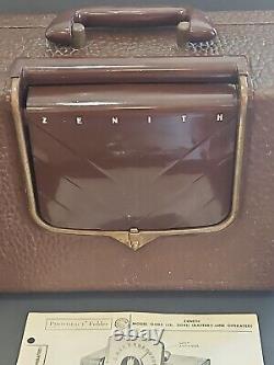 Vintage 1950, S Zenith Am Ac/dc Portable Radio G503 Excellent Working Condition