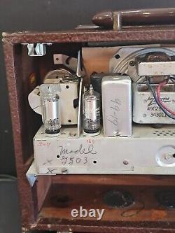 Vintage 1950, S Zenith Am Ac/dc Portable Radio G503 Excellent Working Condition