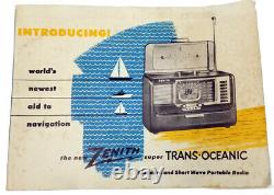 Vintage 1950 Zenith TransOceanic Tube Radio Model H500 Shortwave Original Works