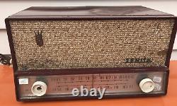 Vintage 1950's Zenith #s-41786 am/fm Table Radio WORKING Burgundy