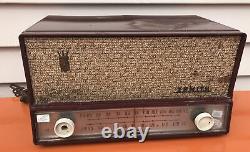 Vintage 1950's Zenith #s-41786 am/fm Table Radio WORKING Burgundy