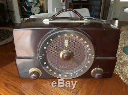 Vintage 1950s Zenith Radio Bakelite Model H725 Am/fm Radio Tube MID Century