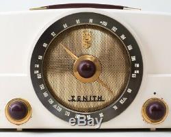 Vintage 1951 Zenith T825 Concerto Radio White Bakelite Fully Restored & Working
