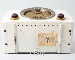 Vintage 1951 Zenith T825 Concerto Radio White Bakelite Fully Restored & Working