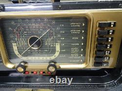 Vintage 1953 Zenith Model H-500 Trans-Oceanic Radio Working Looks Great