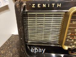 Vintage 1954 1955 zenith l600 6l40 trans-oceanic portable tube radio