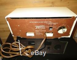 Vintage 1956 Zenith Alarm Clock Tube Radio Model Z519-W Mid Century Modern NICE
