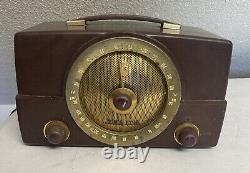 Vintage 1956 Zenith Bakelite Am/fm Radio S-23168 Tube Radio Works