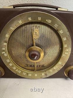 Vintage 1956 Zenith Bakelite Am/fm Radio S-23168 Tube Radio Works