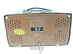 Vintage 50s Mid Century Modern Zenith AM/FM H725 Bakelite Tube Radio Tested