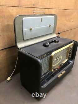 Vintage / Antique Zenith Trans-Oceanic H-500 Portable Tube Radio
