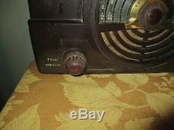 Vintage Bakelite Zenith Tone Register Tube Radio Model 7H920 Works