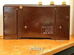 Vintage Brown Bakelite Zenith Long Distance Short Wave Radio Model 2-37 6S511