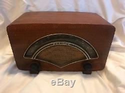 Vintage Charles/Ray Eames Zenith 8H034 Plywood Tube Radio Mid Century