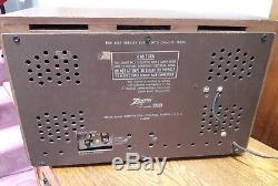 Vintage MID Century Deco Zenith Tube Radio Clean & Working Good H845 MID Centry