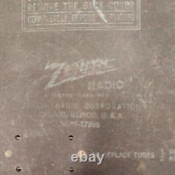 Vintage Radio Zenith AM FM Long Distance Tube Radio Model H723Z1 1952