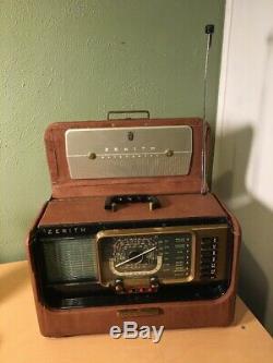 Vintage Serviced Recovered Zenith Trans-Oceanic Tube Radio H500 World Wide