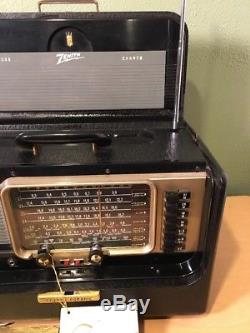 Vintage Serviced Zenith Trans-oceanic B600 Shortwave Ham Tube Radio