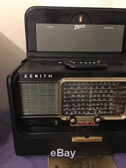 Vintage Serviced Zenith Y-600 Super Deluxe Trans Oceanic Ham Tube Radio