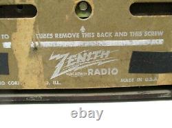 Vintage Tube Radio Consol Tone Zenith Long Distance Tabletop Magic Eye parts