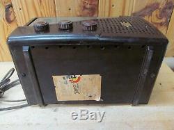 Vintage Tube Radio Zenith 7H922 Brown 7F02 Chassis AM/FM