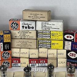 Vintage Untested Lot of 120+ Radio Vacuum Tubes- GE RCA Sylvania Tung Sol Zenith