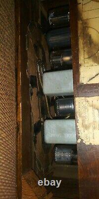 Vintage Vacuum Tube Zenith 5R086 AM Radio WORKS No Phonograph Cabinet Needs TLC