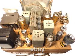 Vintage ZENITH 10S567 /10A1 ch RADIO Untested CHASSIS with10 tubes & SIDE BLOCKS