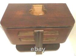 Vintage ZENITH 5-S-338 / ch 5529 CHAIRSIDE part WOOD SHELL 21 x 22 x 13