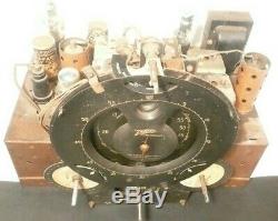 Vintage ZENITH 7S258 or 7S260 /ch 5709 Untested SHUTTERDIAL CHASSIS with 7 TUBES
