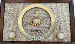 Vintage ZENITH High Fidelity AM/FM Tube Radio Wood Cabinet Model B835R Working