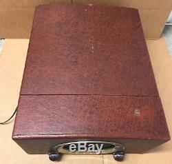 Vintage ZENITH L565 COBRA-MATIC Record Player AM Tube Radio Console Phonograph
