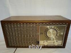 Vintage ZENITH M730 Wooden Radio 7 Tube Antique FM AM Sign Tubed 1950's RARE