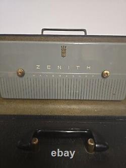 Vintage ZENITH Model H500 TRANS-OCEANIC Portable TUBE RADIO c. 1950's SOLD AS IS