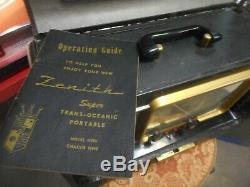Vintage ZENITH Model H500 TRANS-OCEANIC Portable TUBE RADIO c. 1956