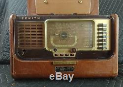 Vintage ZENITH Trans-Oceanic R-520A / URR shortwave RADIO World Receiver US-ARMY