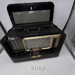 Vintage ZENITH Trans Oceanic Wave Magnet Tube Radio UNTESTED Parts Repair