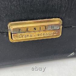Vintage ZENITH Trans Oceanic Wave Magnet Tube Radio UNTESTED Parts Repair