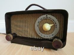 Vintage ZENITH tube RADIO 5G01 AM RETRO MCM 1949 bakelite RARE