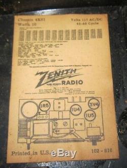 Vintage Zenith 4K01 Owl Face Tube Radio Repair/Restoration