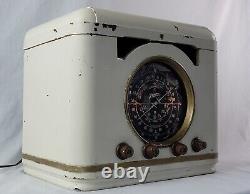 Vintage Zenith 6S-229 Tube Radio Black Dial Parts or Repair Power Tested