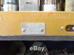 Vintage Zenith 8g005 Trans-oceanic Tube Short-wave Radio Receiver Working